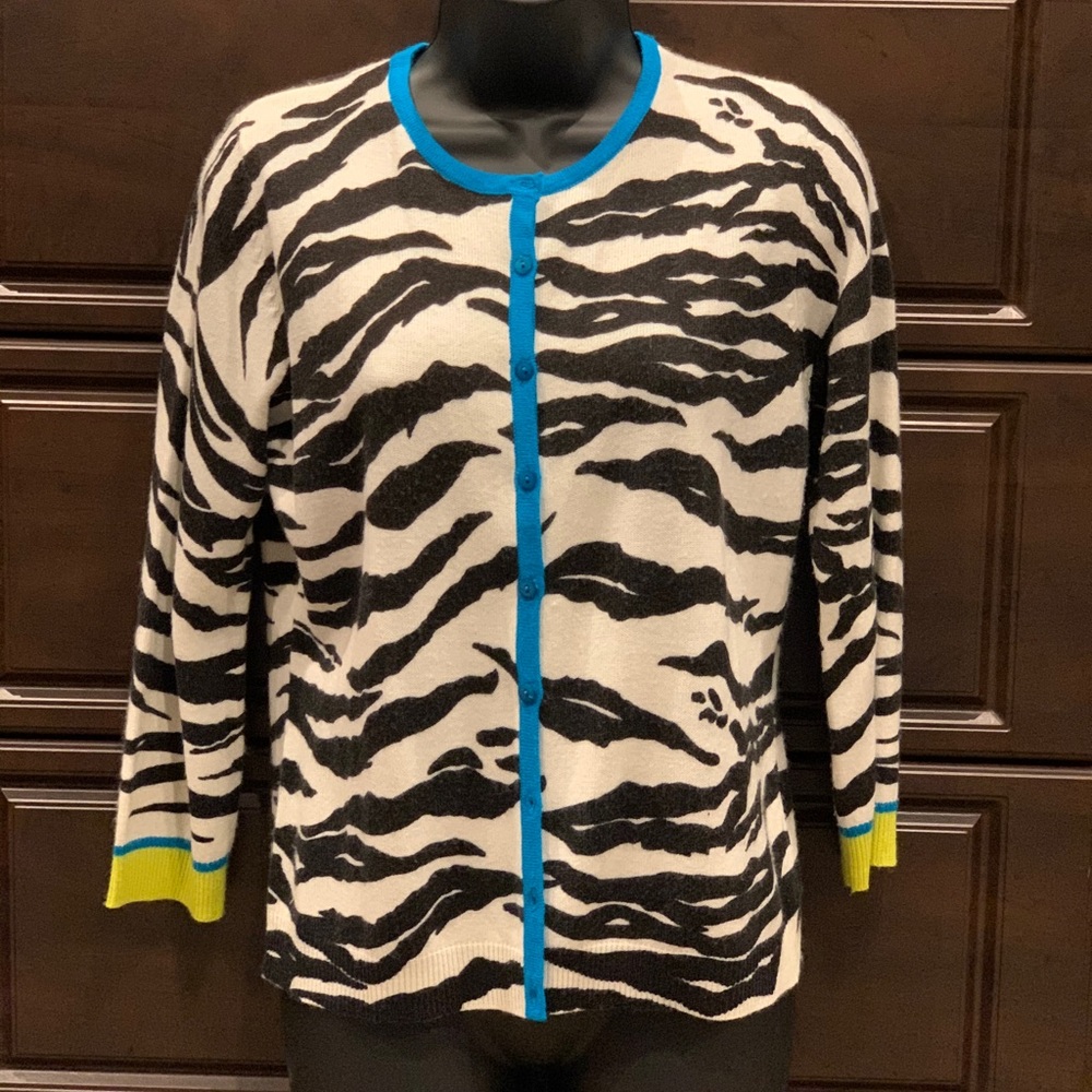Express Zebra print cardigan